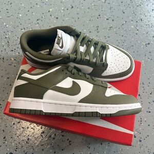 Brand new Olive Nike Low Dunk Sneakers